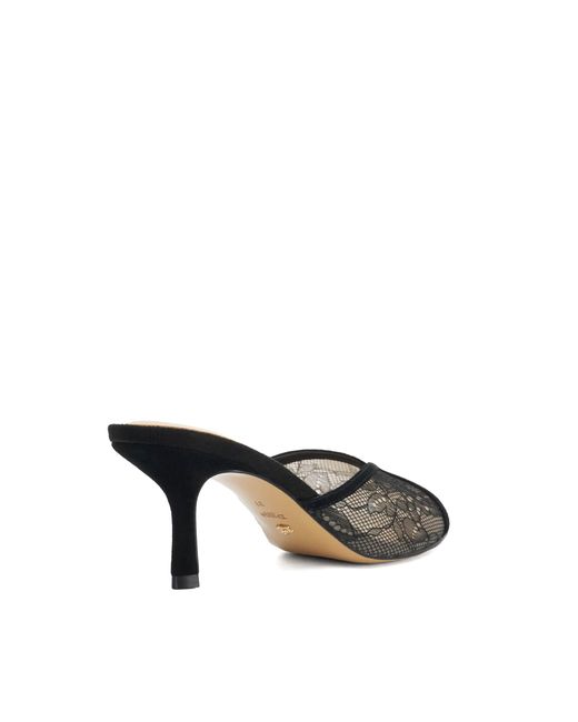 Dune Black Monarchs Open-Toe Heeled Mules