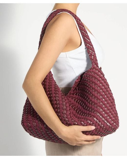Dune Purple Deliberate L Woven Shoulder Bag