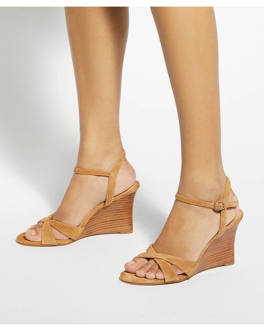 Dune Metallic Kalans Wedge Sandals