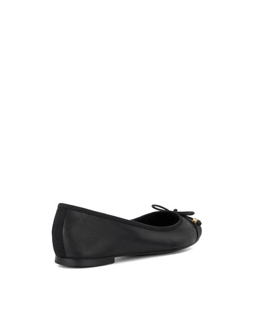 Dune Black Wf Hallo Wide Fit Charm-Detail Ballet Shoes