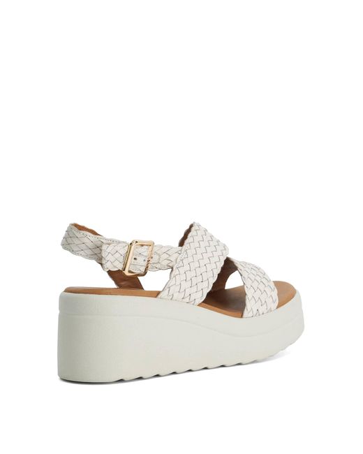 Dune Multicolor Wf Kerbie Woven Wedge Sandals