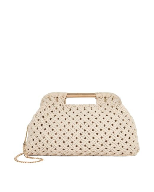 Dune Natural Elsabeth Raffia Bag With Handles