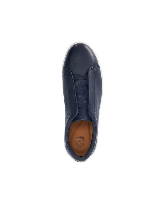 Dune Blue Troys Troys Lace-Less Cupsole Trainers for men