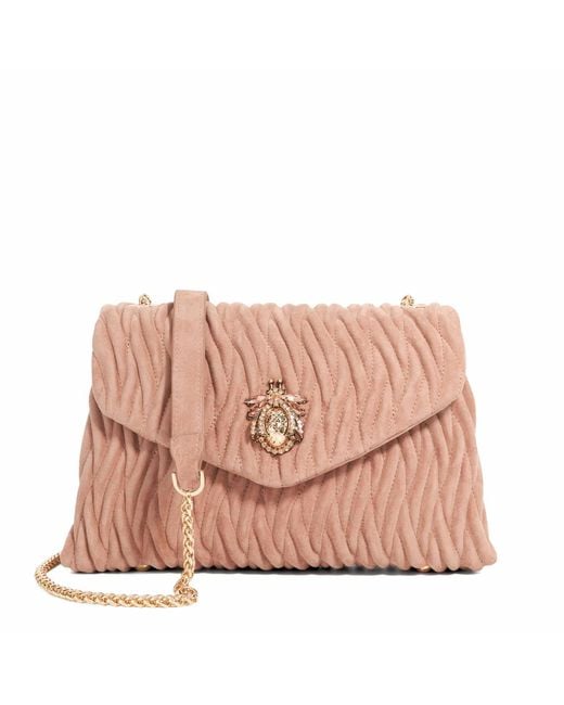 Dune Pink Darling Quilted Leather Cross Body Bag