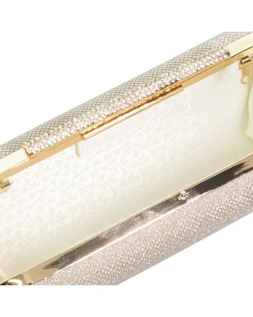 Dune Natural Body Structured Chain Strap Clutch Bag