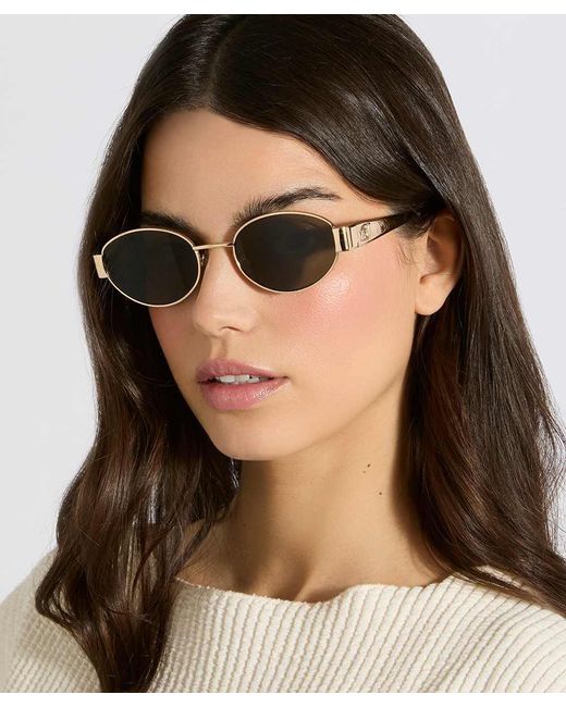 Dune Metallic Glee Oval Frame Tortoiseshell Sunglasses
