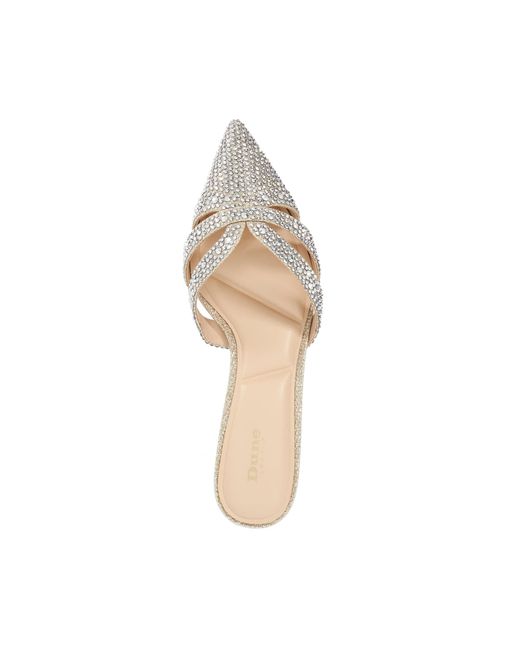 Dune White Calla Cut-Out Heeled Mules