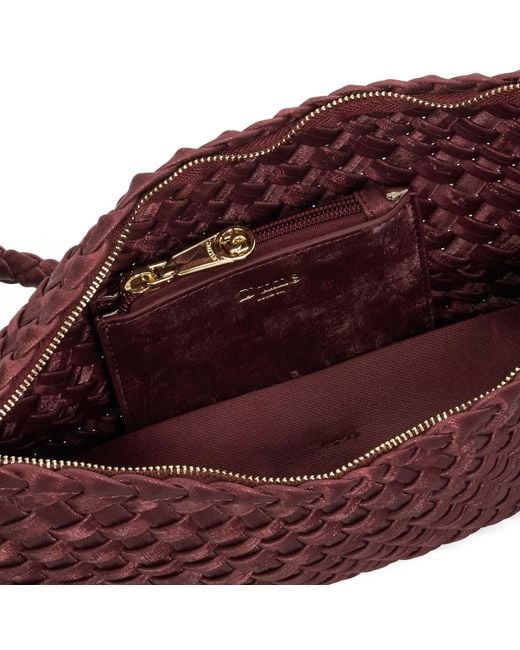 Dune Purple Deliberating Woven East-West Shoulder Bag