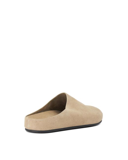 Dune Natural Galinna Suede Slip-On Mules