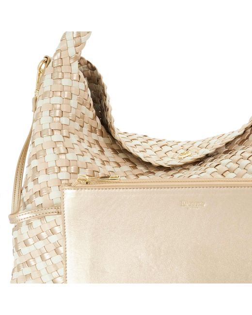 Dune Natural Deliberate L Woven Shoulder Bag