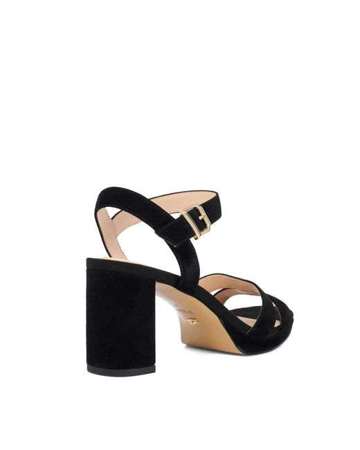 Dune Black Manifesting Block Heel Sandals
