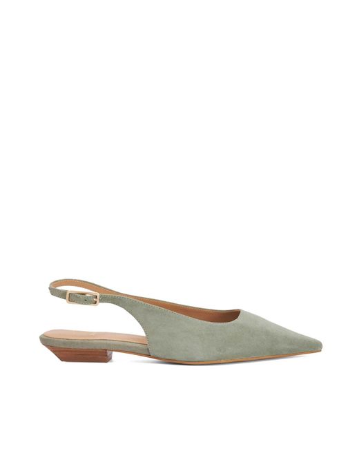 Dune Metallic Hostess Suede Sling Backs