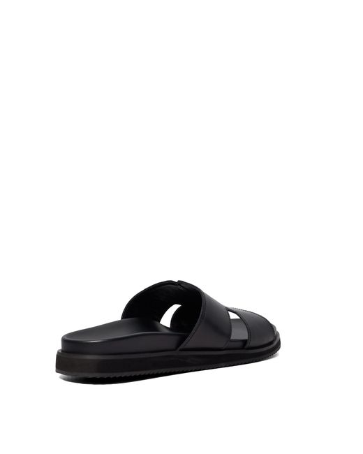 Dune Black Insight Leather Sandals for men