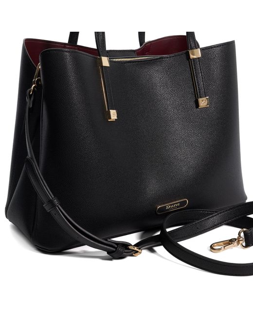 Dune Black Dorry Branded Hardware Tote Bag