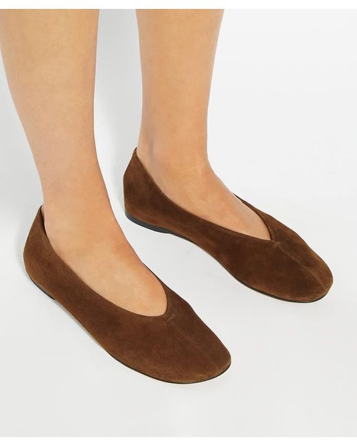 Dune Brown Highcut Ballet Flats