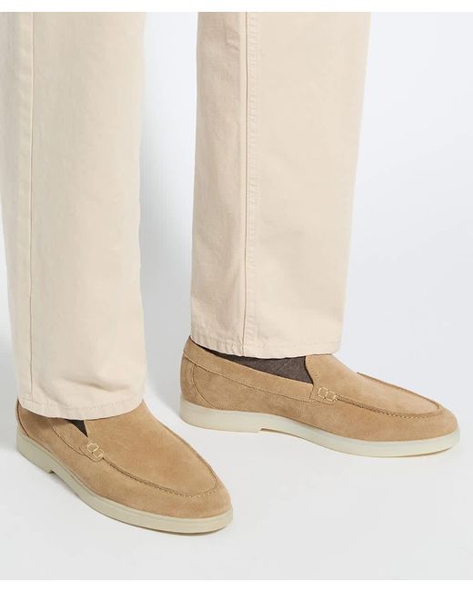 Dune Natural Boltman Suede Casual Loafers for men