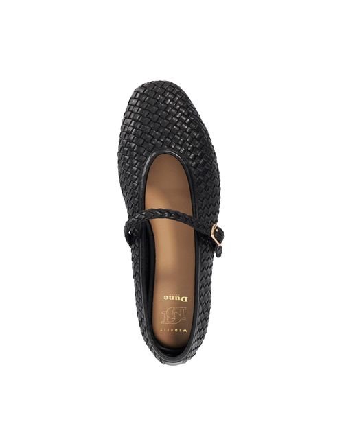 Dune Black Wf Headliner Woven Mary Jane Flats