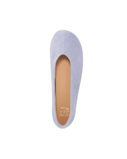 Dune Blue Highcut Ballet Flats