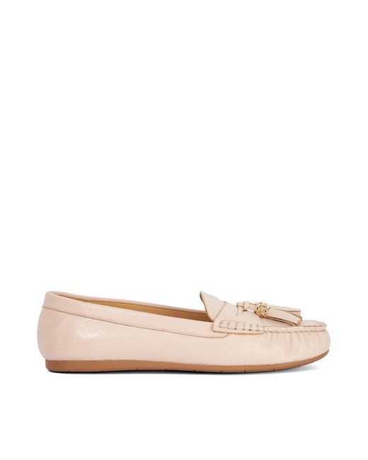 Dune Pink Wf Geen Leather Moccasin Loafers