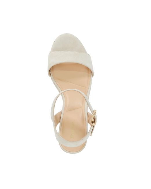 Dune Metallic Monotone Block Heel Sandal