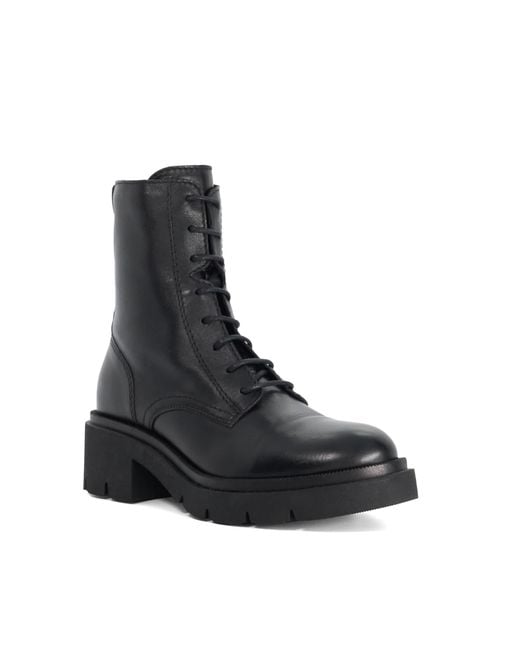 Dune Black Pion Lace-Up Ankle Boots