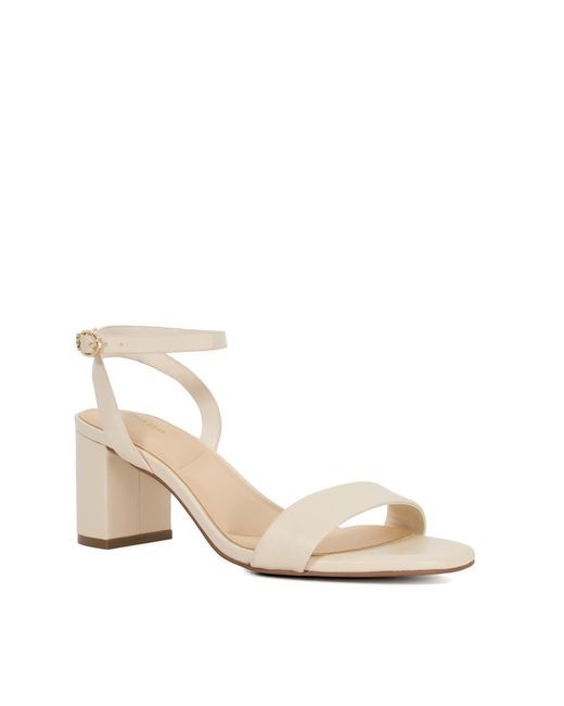 Dune Natural Melini Block Heel Sandals