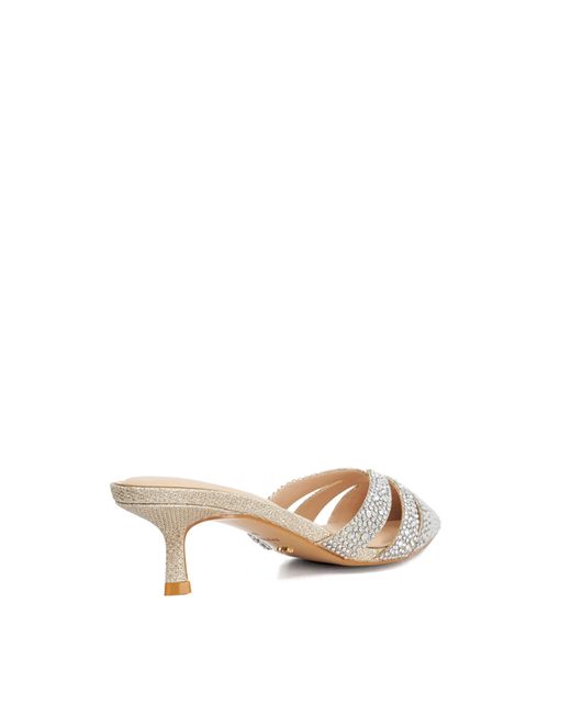 Dune White Calla Cut-Out Heeled Mules