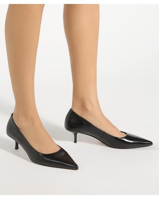 Dune Blue Amira Pointed-Toe Court Shoes