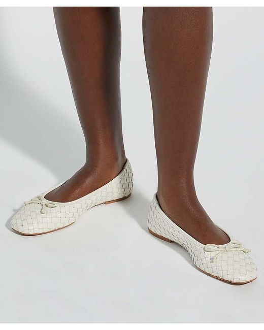 Dune Natural Wf Heat Woven Ballet Flats