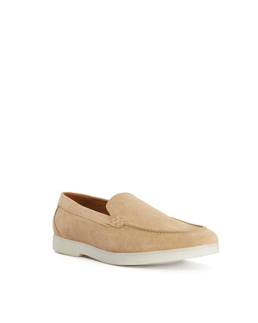 Dune Natural Boltman Suede Casual Loafers for men