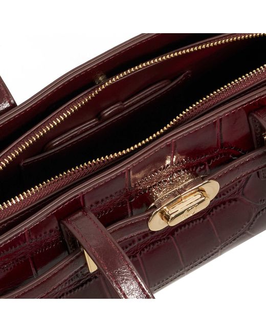 Dune Purple Depend Leather Shoulder Bag