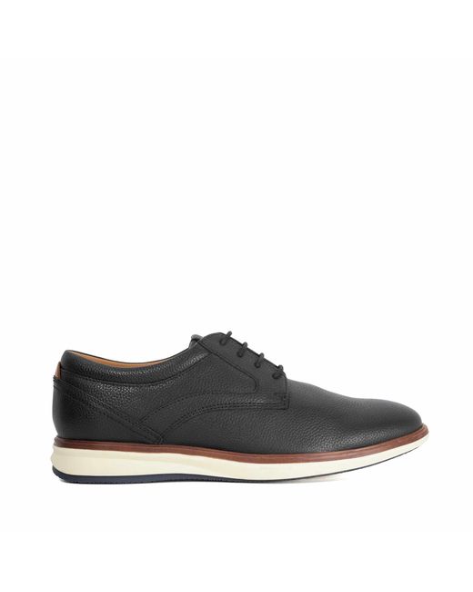 Dune Black Brydon Leather Lace-Up Hybrid Shoes for men