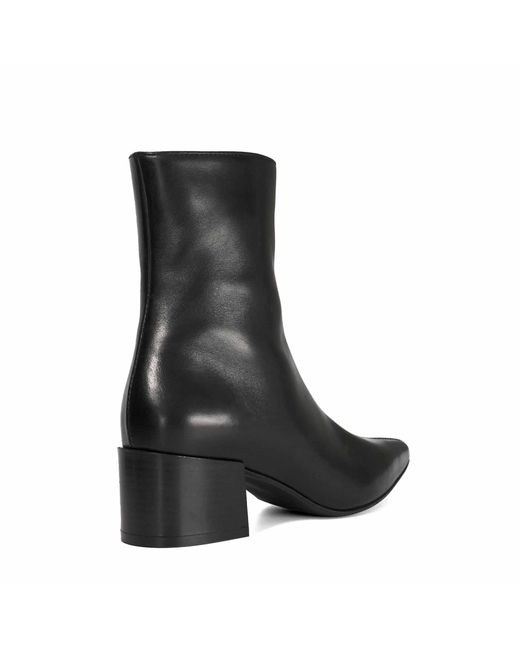 Dune Black Pami Block Heel Ankle Boots