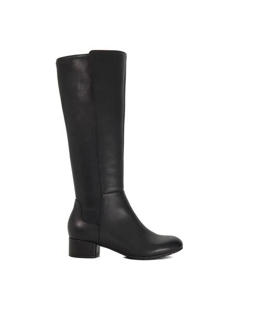 Dune Black Tayla Stretch Knee-High Boots