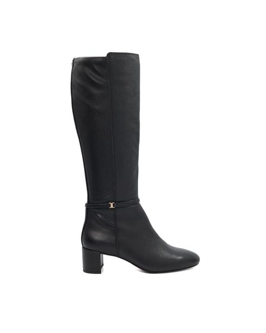Dune Black Seoul Heeled Knee-High Boots