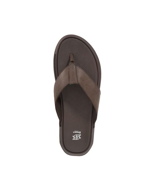 Dune Brown Inside Leather Toe Post Sandals for men
