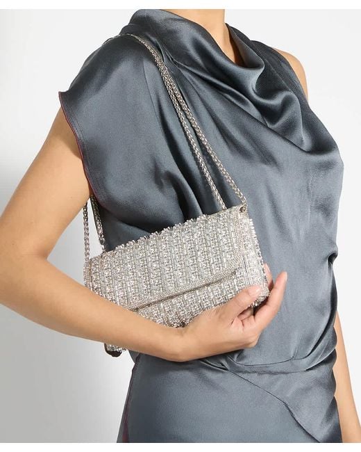 Dune Gray Elabourate Embellished Envelope Shoulder Bag