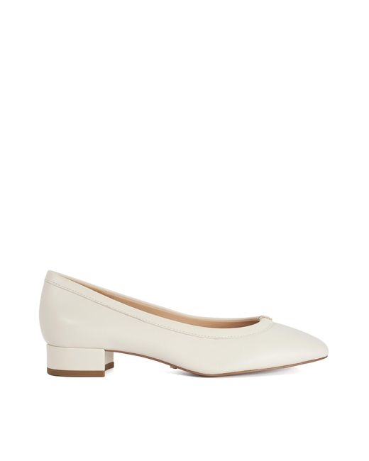 Dune Natural Approve Leather Ballet Flats