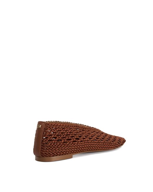 Dune Brown Harleyn Knitted Ballet Flats