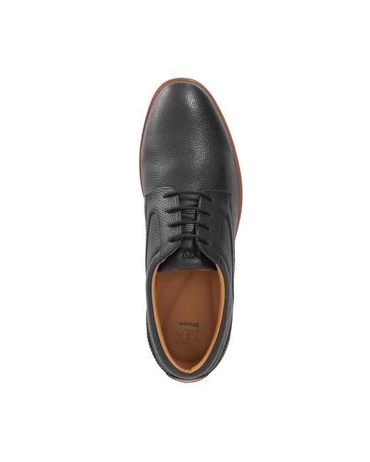 Dune Black Brydon Leather Lace-Up Hybrid Shoes for men