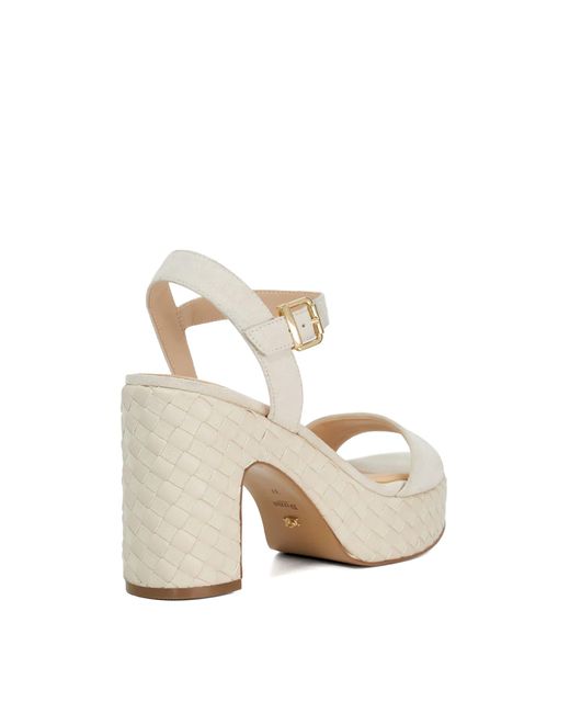 Dune Metallic Monotone Block Heel Sandal