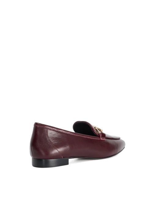 Dune Purple Wf Grained Hardware-Detail Loafers
