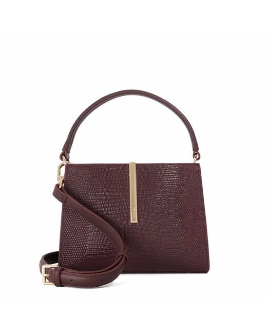 Dune Purple Dinidestined Sculptural Top-Handle Bag