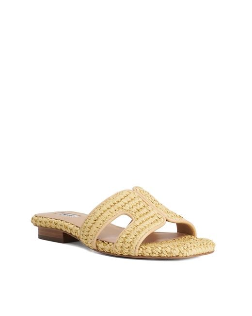 Dune Natural Loupes Slider Sandals