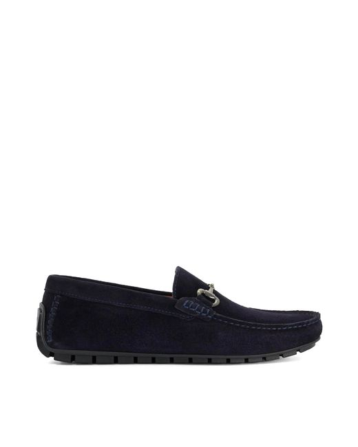 Dune Blue Brackon Wf Suede Snaffle Trim Moccasins for men