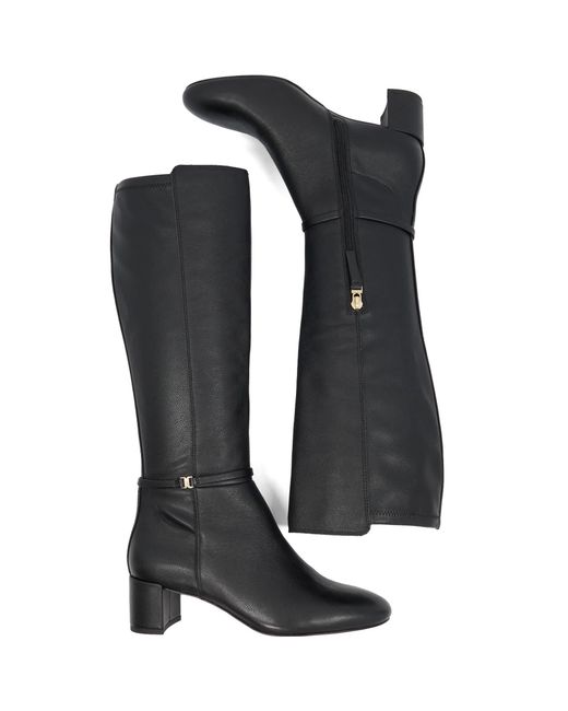 Dune Black Seoul Heeled Knee-High Boots