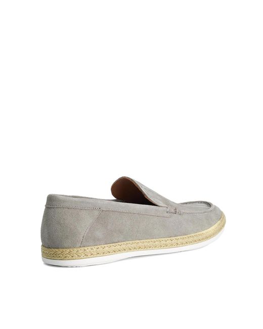 Dune Gray Barnies Casual Suede Loafers for men