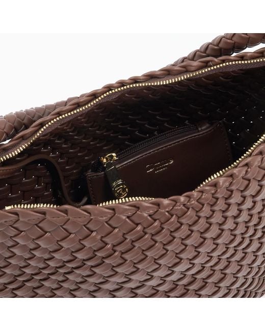 Dune Brown Deliberate M Woven Shoulder Bag