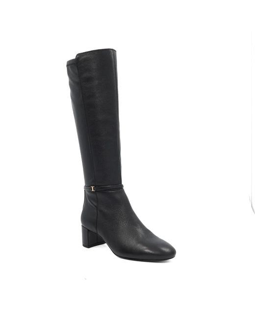 Dune Black Seoul Heeled Knee-High Boots