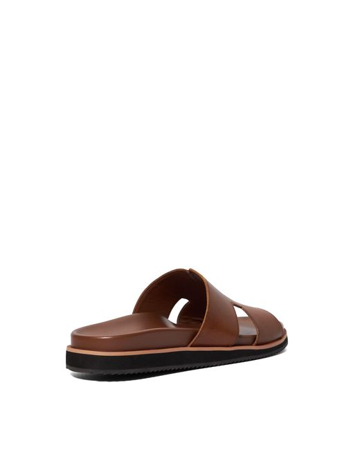 Dune Brown Insight Leather Sandals for men